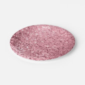 7-inch Bord Roos Gold Glitter met rond papier (Gekanteld)