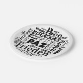 7 inch papier bord Vredestalen (Gekanteld)