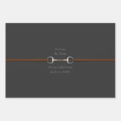 7-inch slanke bit & reins aangepaste tekst Equestr Inpakpapier Vel (Voorkant 3)