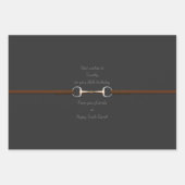 7-inch slanke bit & reins aangepaste tekst Equestr Inpakpapier Vel (Voorkant 2)