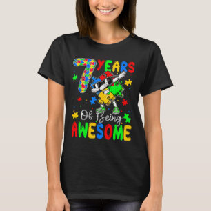 7 jaar au-some 7 jaar oud autisme waren t-shirt