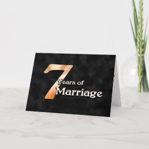 7 jaar huwelijk (trouwdag) kaart