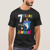 7 jaar Jawsome Shark 7 jaar T-shirt (Voorkant)