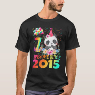 7 jaar oud 7e verjaardag Panda Geweldige sinds 201 T-shirt