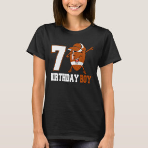 7 jaar oud Football van de 7e verjaardag Jongen Ti T-shirt