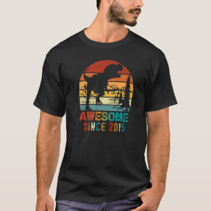7 jaar oud Geweldige sinds 2015 7e verjaardag Dino T-shirt