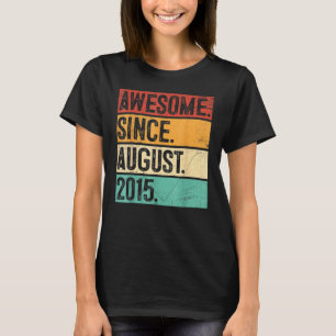 7 jaar oud Geweldige sinds 7 augustus 2015 7th Bir T-shirt
