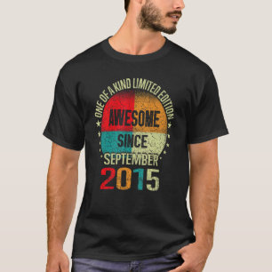 7 jaar oud Geweldige sinds september 2015 7e geboo T-shirt