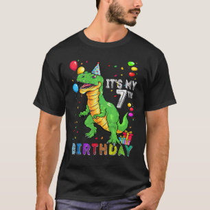 7 jaar oud Het is mijn zevende verjaardag Dinosaur T-shirt
