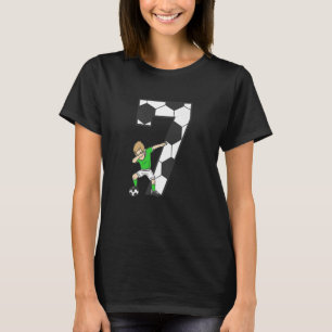 7 Jaar Oud Jongen Voetballer 7e Verjaardag Kinder T-shirt