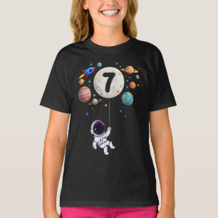7 Jaar Oud Verjaardag Planeten Astronaut 7e Verjaa T-shirt