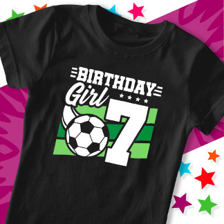 7 Jaar Oud Voetbal Football Party 7e Verjaardag Me T-shirt