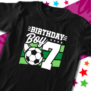 7 Jaar Oud Voetbal Football Party 7e Verjaardags J T-shirt