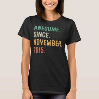 7 jaar oude 7-daagse jongen Geweldige sinds 2 nove T-shirt