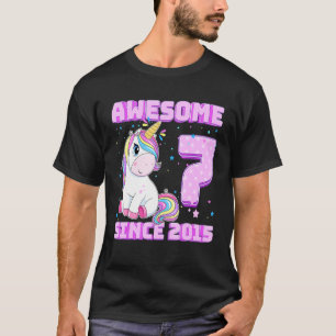 7 jaar oude 7e verjaardag Geweldige sinds 2015 Uni T-shirt