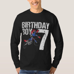 7 jaar oude Dirt Bike Birthday Party Motocross MX  T-shirt