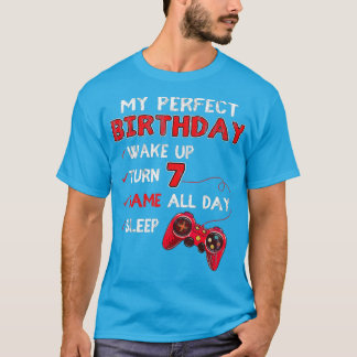 7 jaar oude gamer 7e verjaardag voor jongen perfec t-shirt
