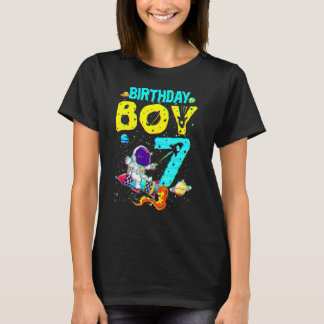 7 jaar oude geboorte Boy Astronaut 7th Birthday K T-shirt