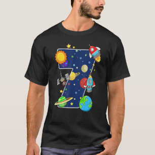7 jaar oude geboorte Boy Astronaut 7th Birthday T-shirt