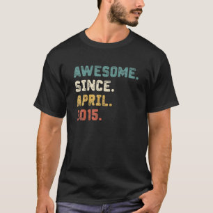 7 jaar oude geschenken Geweldige sinds 7 april 201 T-shirt