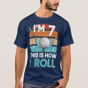 7 jaar oude jongen Birthday Golfing T-shirt Golf C