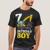 7 jaar oude Jongen Gift Construction Party T-shirt (Voorkant)