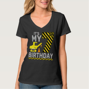7 jaar oude jongen Het is mijn 7e geboortedag bouw T-shirt