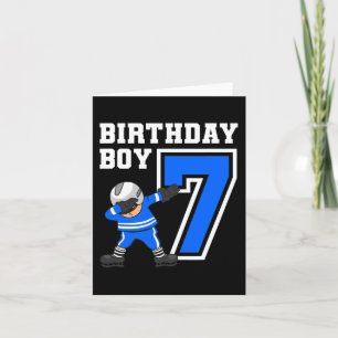 7 jaar oude jongen Ice Hockey Player 7e verjaardag Kaart