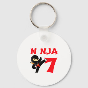 7 Jaar Oude Karate Ninja Feest Kids 7e Verjaardag Sleutelhanger