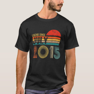 7 jaar oude Retro Birthday Gifts Legend sinds juli T-shirt