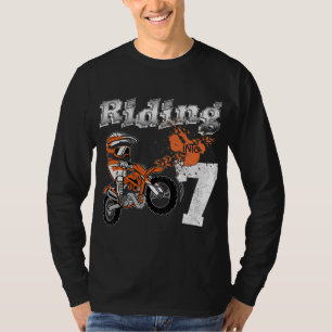 7 jaar oude Rider 7th Birthday Dirt Bi T-shirt