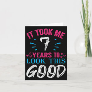 7 Jaar Oude Verjaardag Quote Graphics Grappig 7e B Kaart
