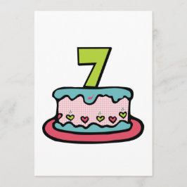 7 jaar oude verjaardagsCake Kaart