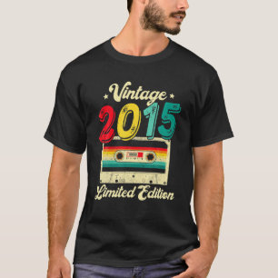 7 jaar oude Vintage 2015 Cassettebandje 7th Birthd T-shirt