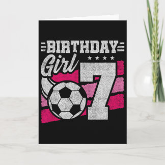 7 Jaar Oude Voetbal Verjaardag - Meisjes 7e Verjaa Kaart