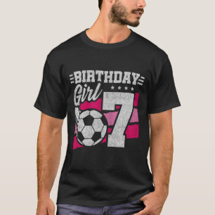 7 Jaar Oude Voetbal Verjaardag - Meisjes 7e Verjaa T-shirt