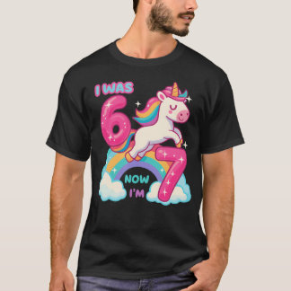 7 Jaar Verjaardag Ik Was 6 Nu Ben IK 7 67 Grappig T-shirt