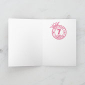 7 jaar - Verjaardag Prinses - roze Kaart (Binnen)
