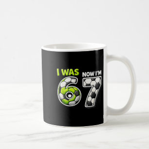 7 Jaar Verjaardag Voetbal Grappig Ik Was 6 Nu Ben Koffiemok