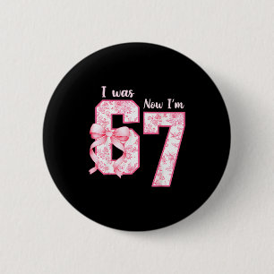 7 Jaar Verjaardagsshirt Was 6 Nu Ben Ik 7 67 Grapp Ronde Button 5,7 Cm