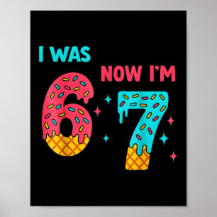 7 Jaar Verjaardagsshirt Was 6 Nu Ben Ik 7 67 Leuk Poster