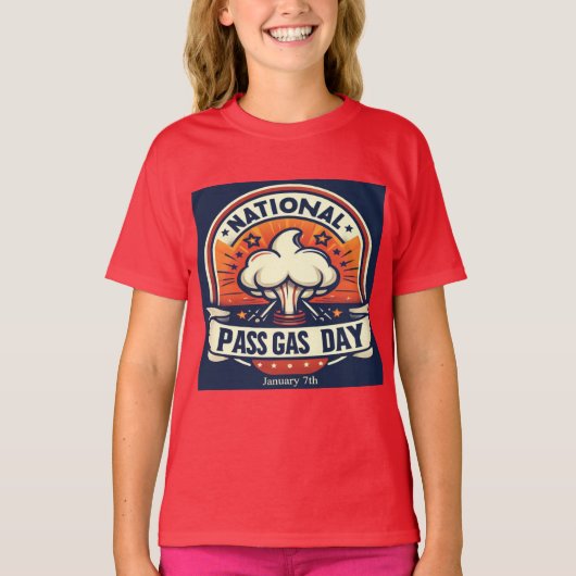 7 januari - Nationale Pass Gasdag T-shirt (Voorkant)