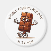 7 juli is Wereldchocoladedag Magneet (Voorkant)