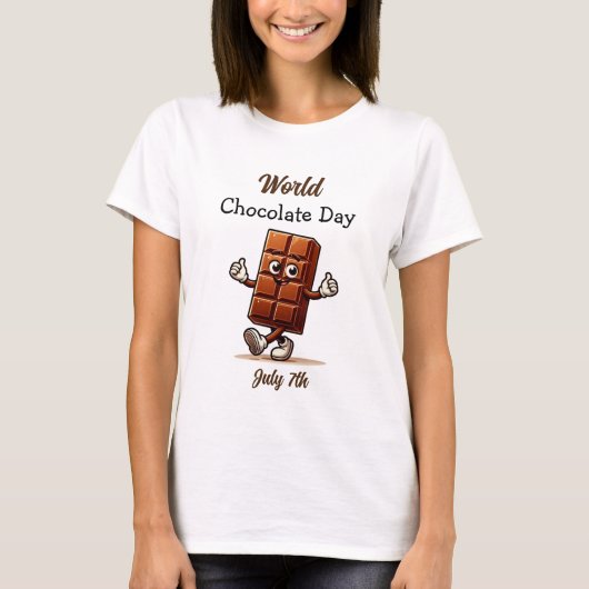 7 juli is Wereldchocoladedag T-shirt (Voorkant)