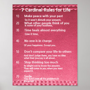 7 Kardinale regels voor LIFE Poster