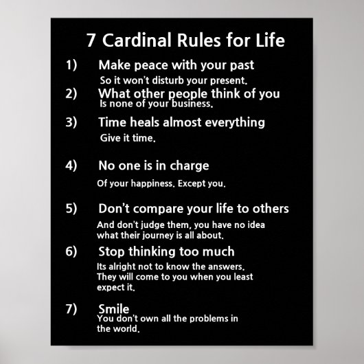 7 Kardinale regels voor LIFE Poster (Voorkant)