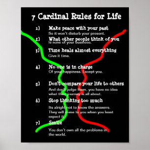 7 Kardinale regels voor LIFE Poster