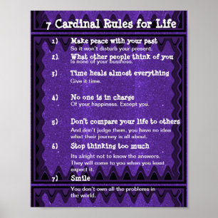7 Kardinale regels voor LIFE Poster