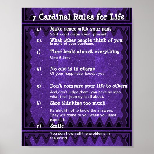 7 Kardinale regels voor LIFE Poster (Voorkant)