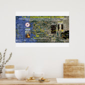 7 Kerken van Revelation - Topografische lay-out Poster (Keuken)
